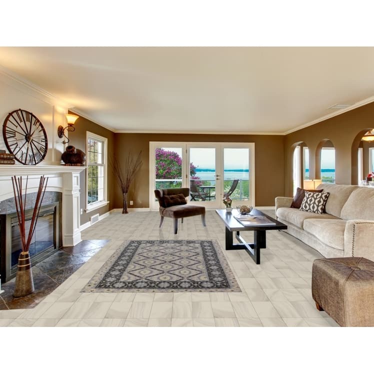 Trellis Plush Moroccan Shaggy Oriental Rug Hand-Knotted Wool Carpet - 4'10" x 7'11"