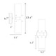 preview thumbnail 7 of 12, Mid-century Modern Gold 2-Light Cylinder Wall Sconce Glass Bathroom Vanity Light - L 13.4'' x W 5.5''