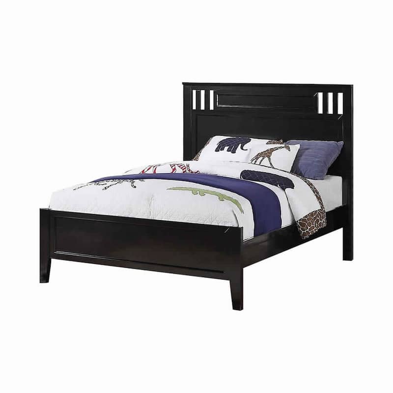 Charismatic Twin Bed Wooden Finish , Black
