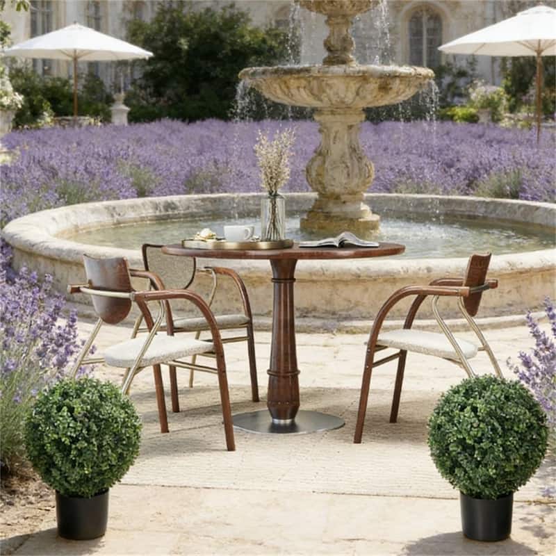 2 Artificial Trees and Flower Pots For Indoor Home Decoration