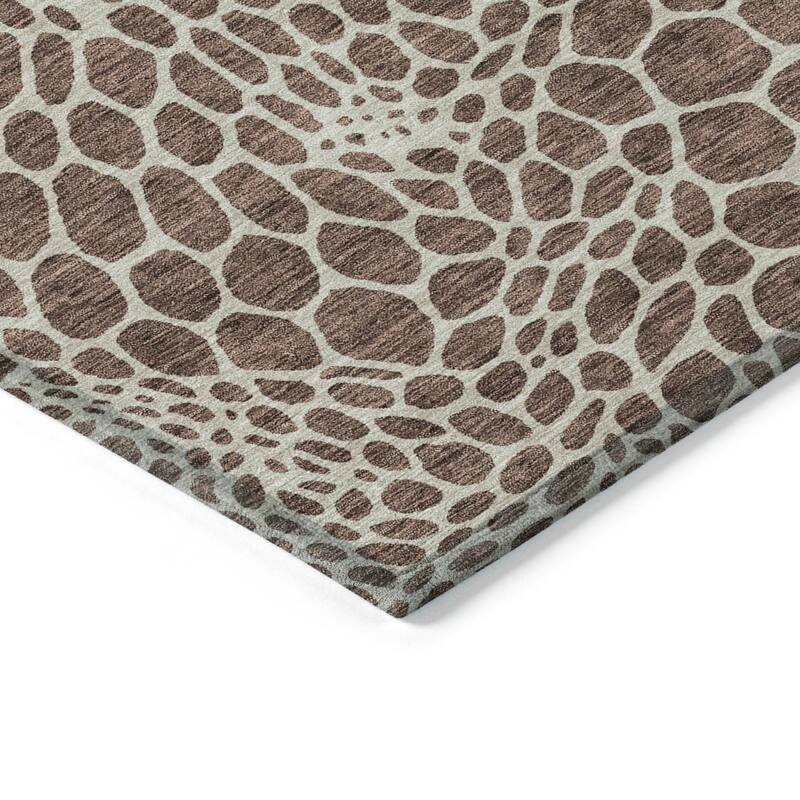 Machine Washable Indoor/ Outdoor Chantille Animal Print Rug