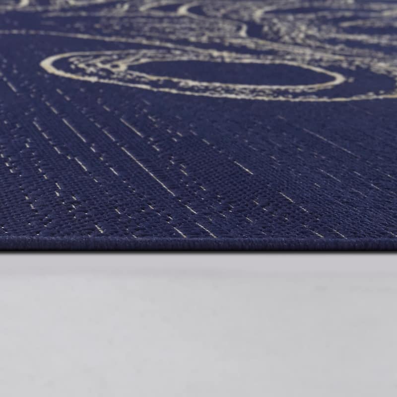 Octavius Coastal Octopus Area Rug