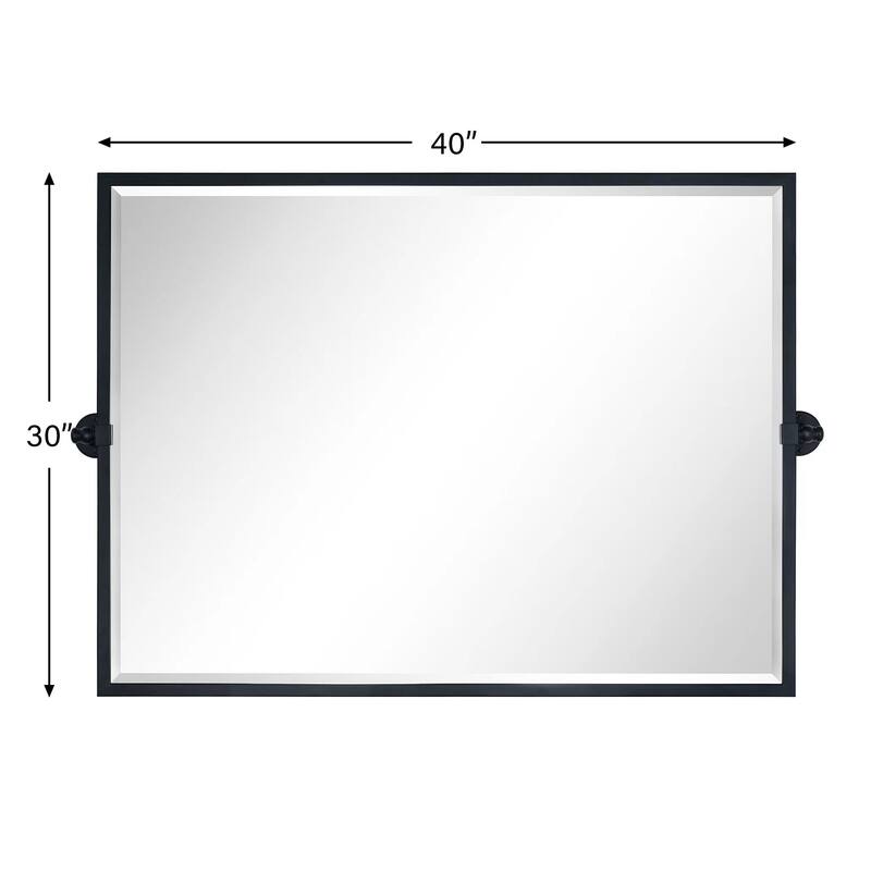 TEHOME Kenti Horizental Rectangle Metal Wall Mirror
