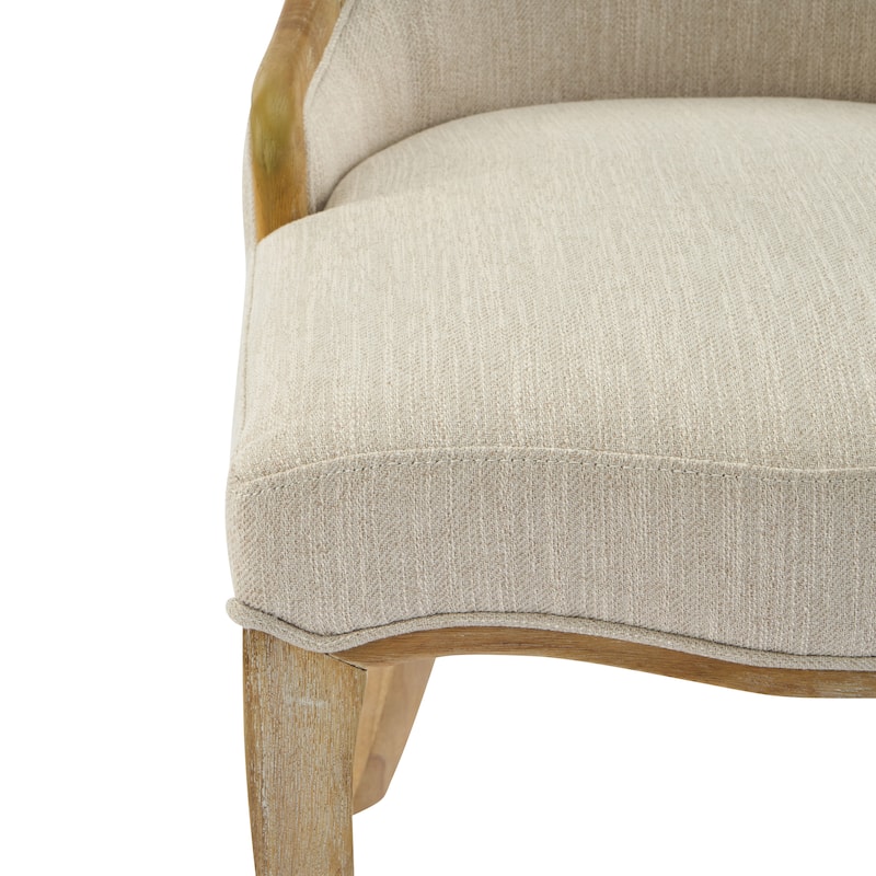 Christopher Knight Home - Evadne Rubberwood Wing Back Upholstered Dining Chair Set