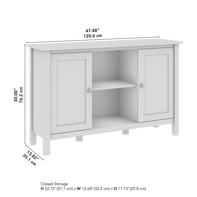 Salinas Small Storage Cabinet with Doors and Shelves by Bush Furniture
