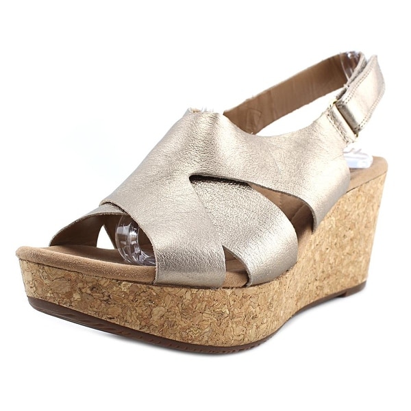 clarks gold wedge sandals