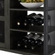 preview thumbnail 26 of 26, Hazelnut Brown Wine Bar Cabinet with Racks & Stemware Holder