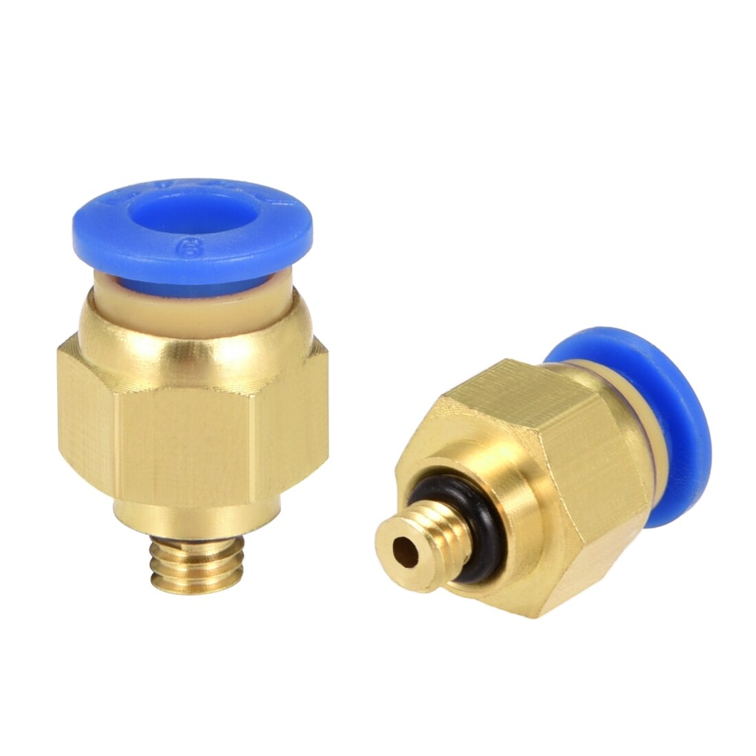 2 Pcs Pneumatic 20mm Thread 6mm Push In Y Shape Quick Connector 