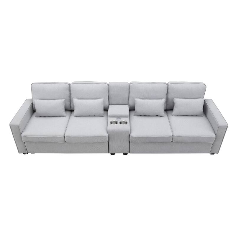 Cotton Linen Sofa with USB: Modern Comfort with Storage