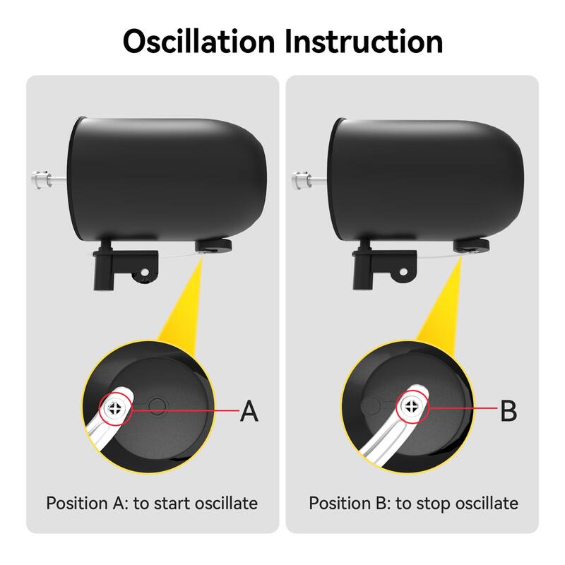 30" Industrial Oscillating 3-Speed Heavy Duty Wall Mount Fan