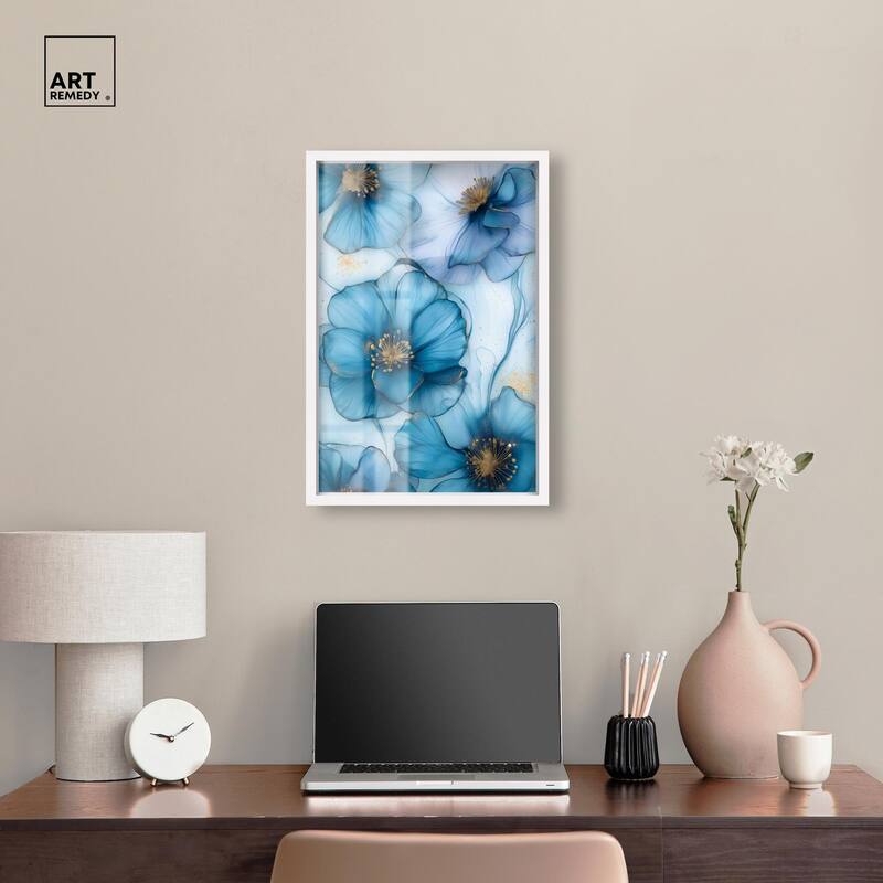 Gilded Cyanescence Shadowbox by Art Remedy