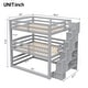 preview thumbnail 19 of 28, Triple Bunk Bed Twin Size Floor Bed with Storage Staircase