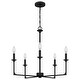 preview thumbnail 8 of 7, Prescott 5-Light Matte Black Chandelier