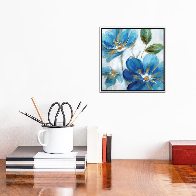 iCanvas "Flowering Blues II" by Nan Framed Canvas Print