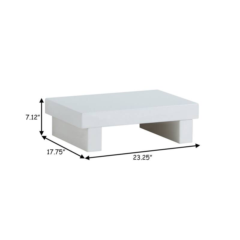 White Finish 23.25 in. W Nightstand with Sturdy Hardware and Ample Storage