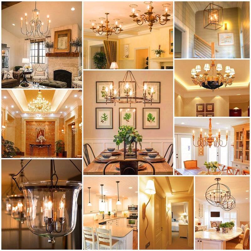 Dimmable LED LIGHT BULBS E12-110-60W 2700K ( 12 Pack ) - Clear