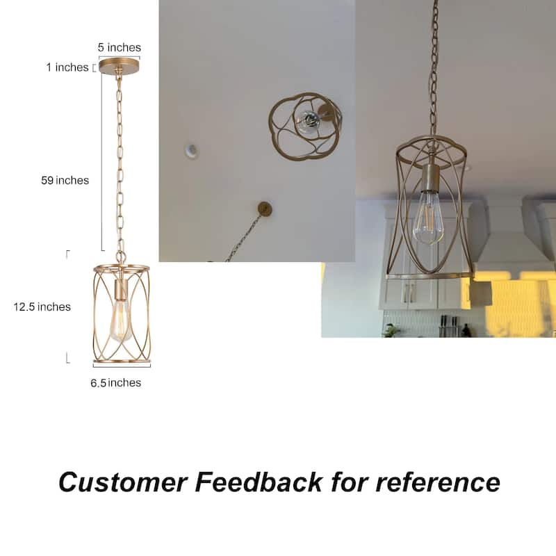 Velus Modern Farmhouse Mini Pendant Cylinder Metal Bronze Cage Kitchen Island Lights for Dining Room