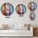 preview thumbnail 3 of 4, Designart 'Vintage Wooden Pattern' Oversized Modern Wall CLock
