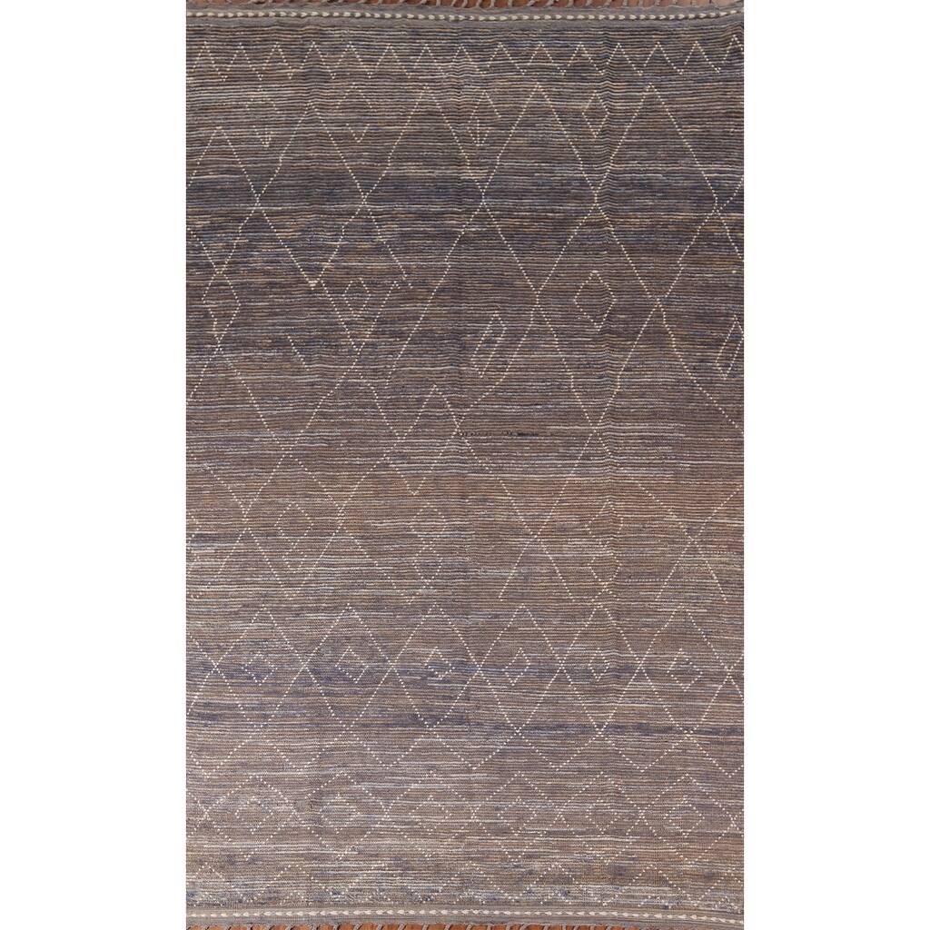 Trellis Moroccan Oriental Area Rug Handmade Wool Carpet - 7'10"x 12'9"