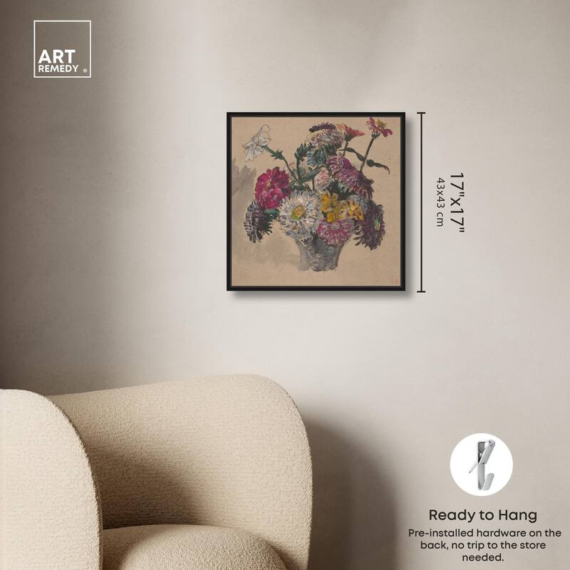 Basket of Flowers Canvas by Art Remedy