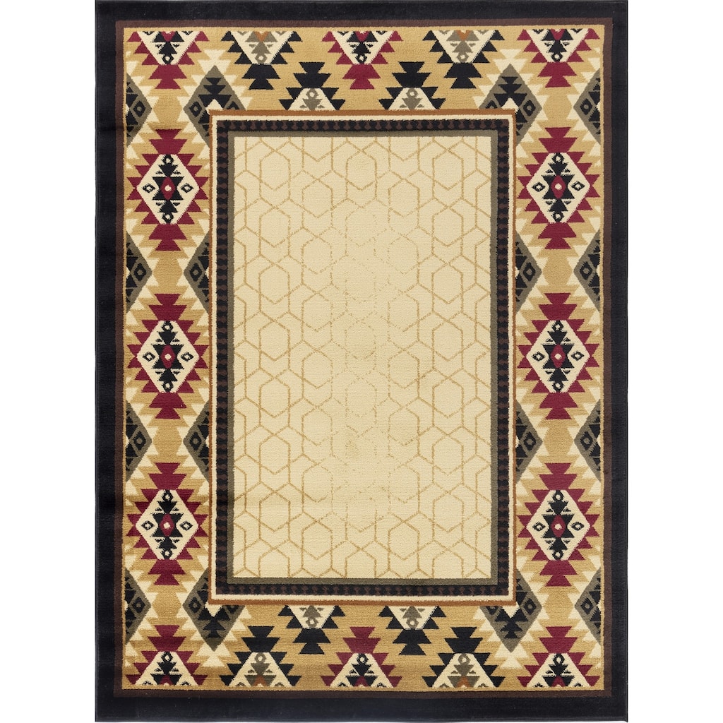 Tribes GC_YLS4007 Cream Southwest Area Rug