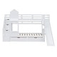 preview thumbnail 46 of 64, Playhouse Design Twin Over Twin Bunk Bed with Slide and Multiple Storage Space