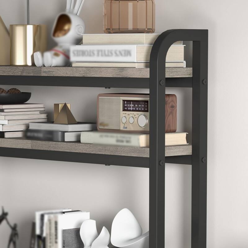 Bakers Rack with Power Outlet, 6-Tier Microwave Stand