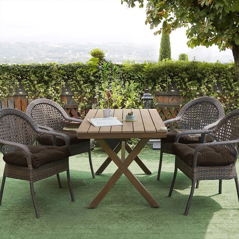 Indoor-Outdoor Reversible Patio Seat Cushion