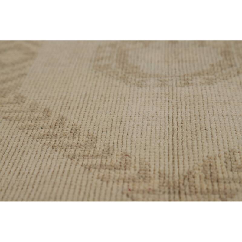 All-Over Vegetable Dye Khotan Turkish Area Rug Handmade Wool Carpet - 8'11" x 11'10"