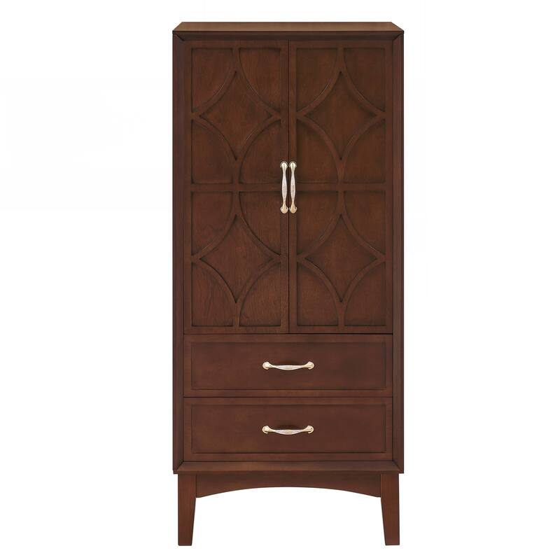 Retro Storage Cabinet with Doors and Drawers for Entryway Hallway Living Room Kitchen