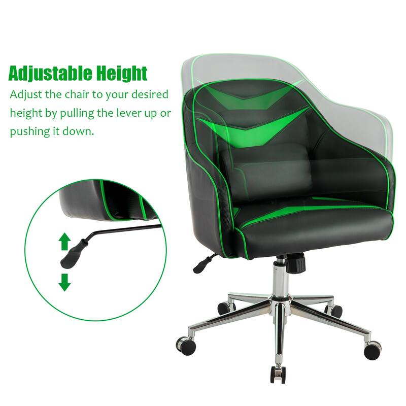 Costway Office Chair Task Desk Swivel Adjustable Height w/ Massage