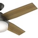 preview thumbnail 2 of 16, Hunter 44" Dempsey Ceiling Fan with LED Light Kit and Handheld Remote - Contemporary, Transitional, Industrial