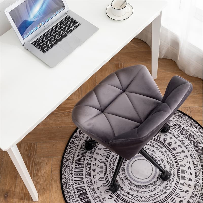 Diamond Tufted Adjustable Swivel Office Chair