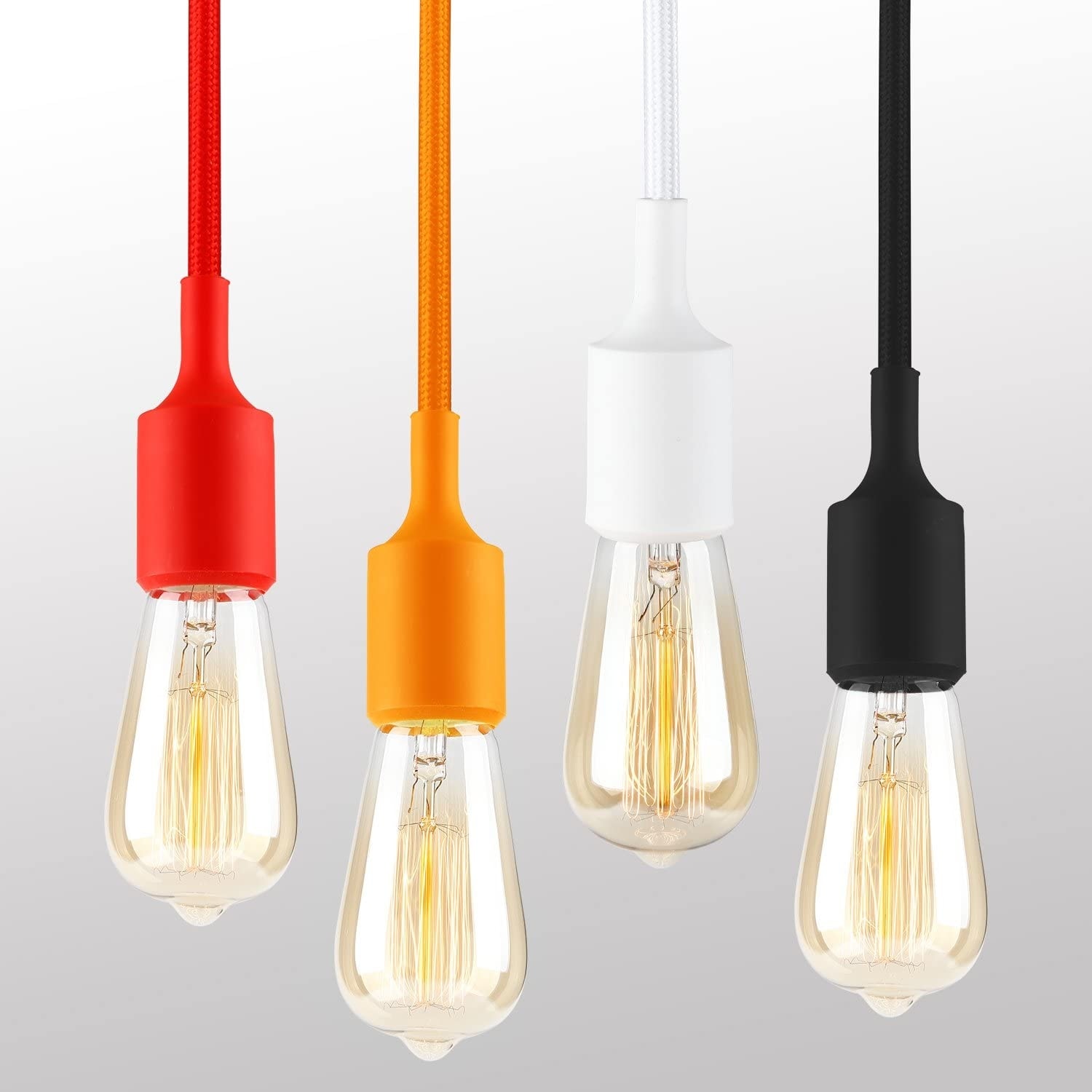 Single Socket Pendant Light Fixture Multi Color Options Bed Bath Beyond 14174787