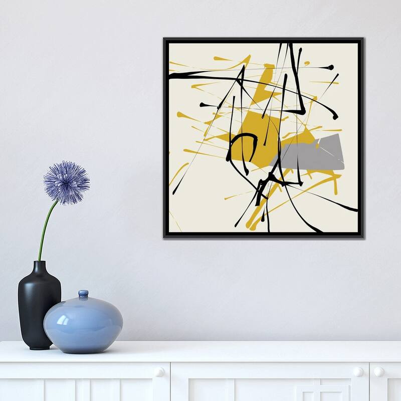 iCanvas "Remembering Pollock" by Angel Estevez Framed Canvas Print