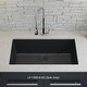 preview thumbnail 4 of 8, Lexicon Kitchen sink Quartz composite 32 Inch Galaxy Black - 19x32