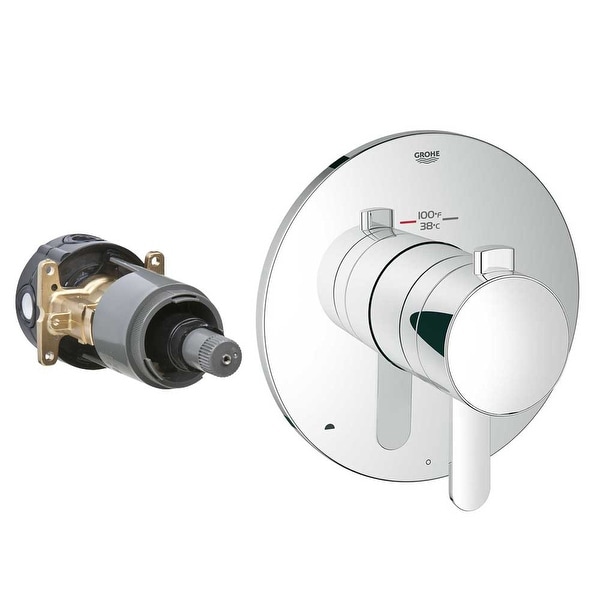 Grohe 19 878 Europlus / Cosmopolitan Dual Function Thermostatic Shower Trim with Integrated Volume Control and 2-Way Diverter