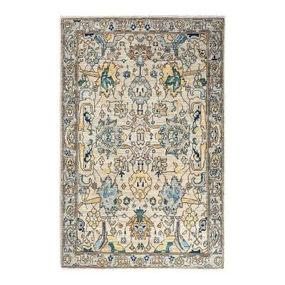 Serapi One-of-a-Kind Hand-Knotted Area Rug - Light Gray, 3' 11" x 6' 0" - 3' 11" x 6' 0"