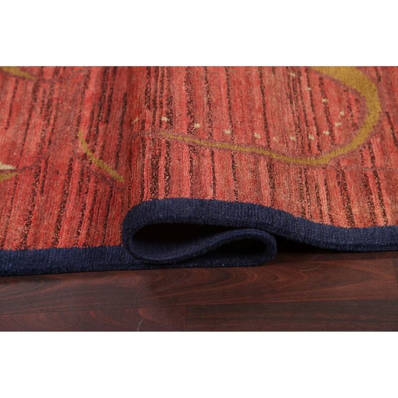 Vegetable Dye Nepalese Oriental Home Decor Area Rug Wool Hand-knotted - 6'2" x 9'1"