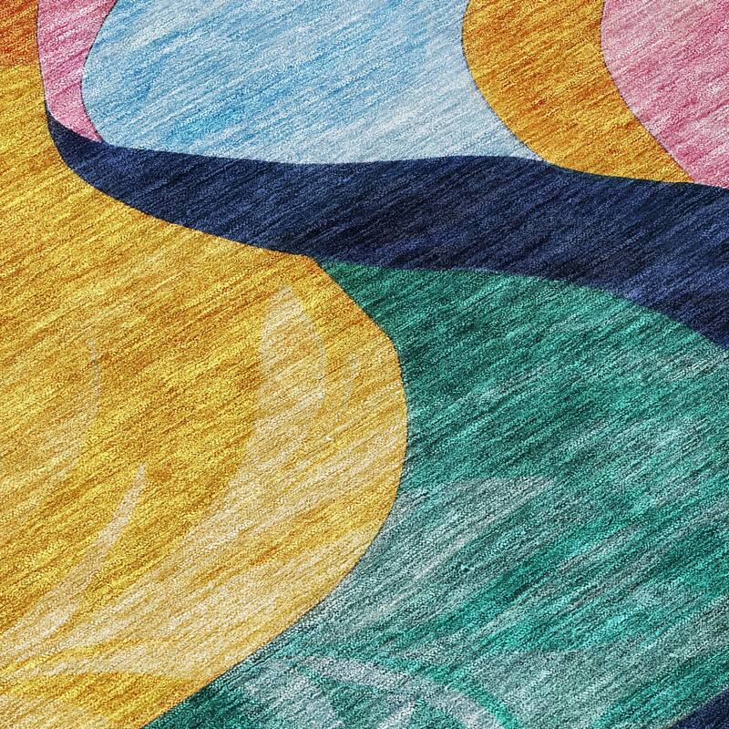 HomeRoots Abstract Transitional Rectangle Outdoor Rug