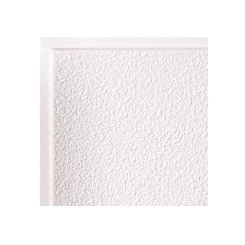Genesis Stucco Pro Revealed Edge White 2 x 2 ft. Lay-in Ceiling Tiles - 6in x 6in Sample