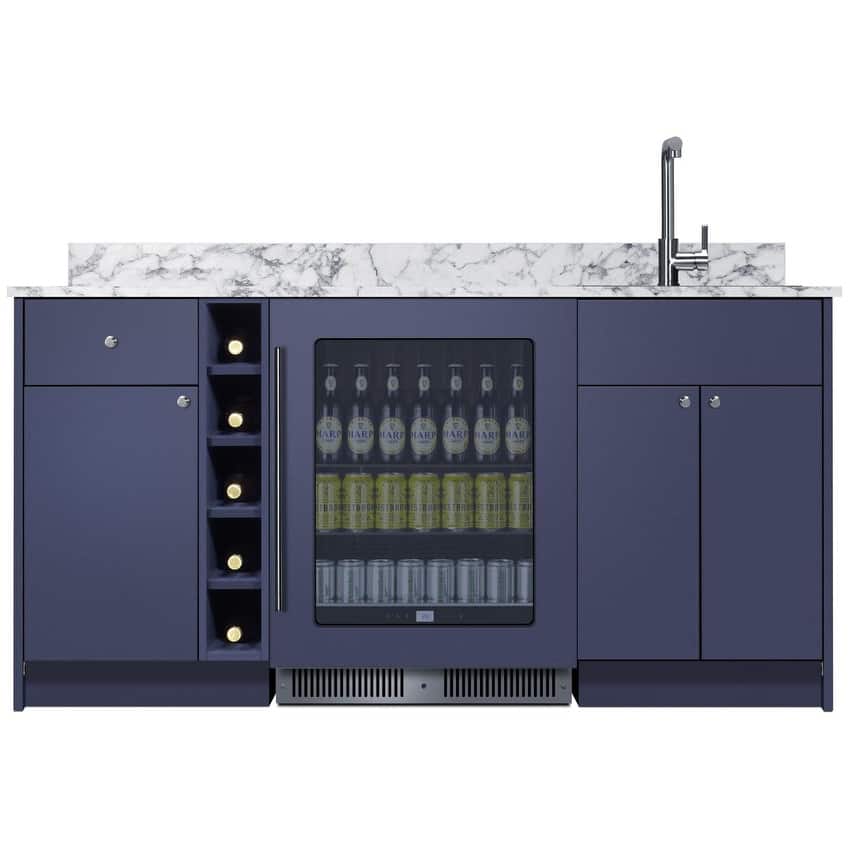 Summit OASIS35 Turnkey Oasis 68-1/2" Wide Wet Bar with Right Side Sink