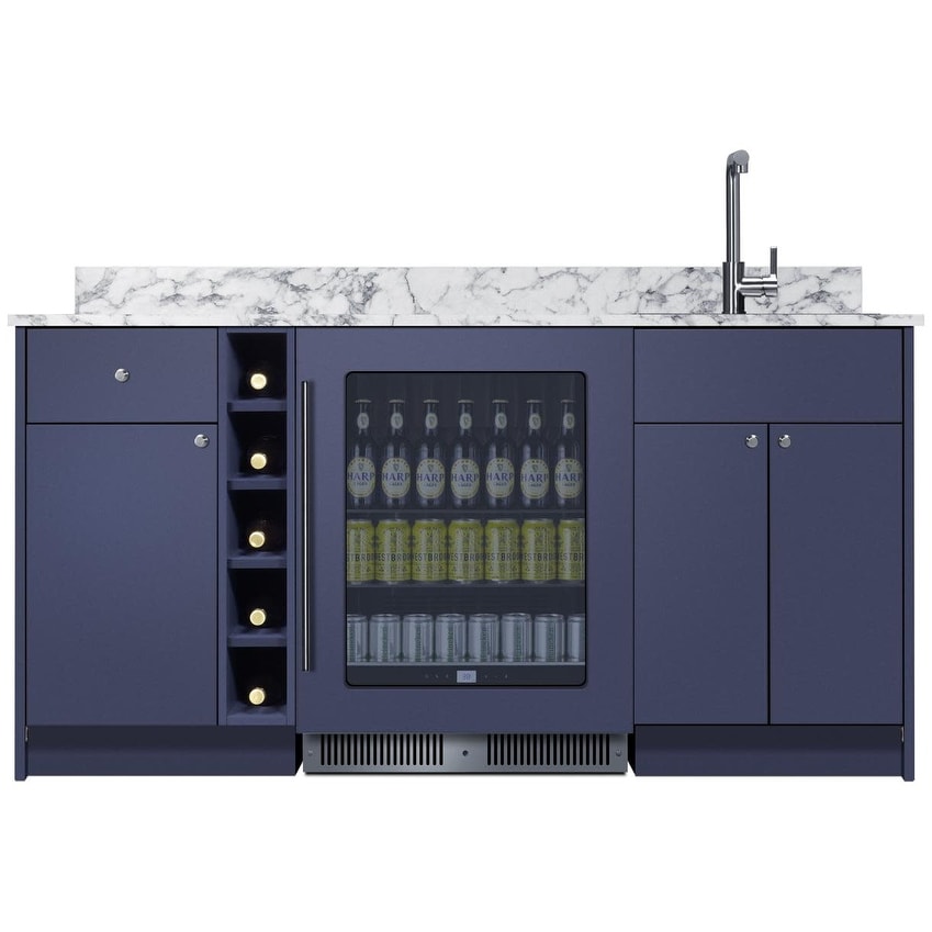 Summit OASIS35 Turnkey Oasis 68-1/2" Wide Wet Bar with Right Side Sink