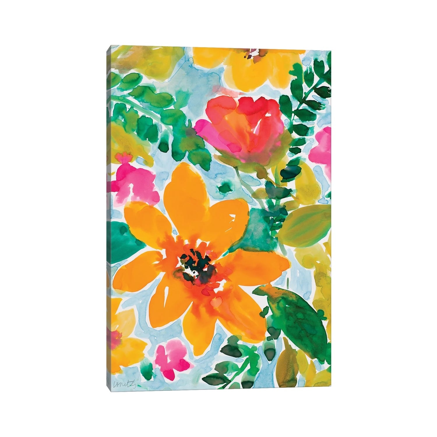 iCanvas "Bright and Cheery Blooms" by Lanie Loreth Canvas Print
