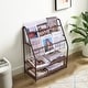 preview thumbnail 10 of 14, VECELO 29.53" H 4-Tier Metal Frame Magazine Rack Open Shelf Bookcase Storage Organizer for Living Room