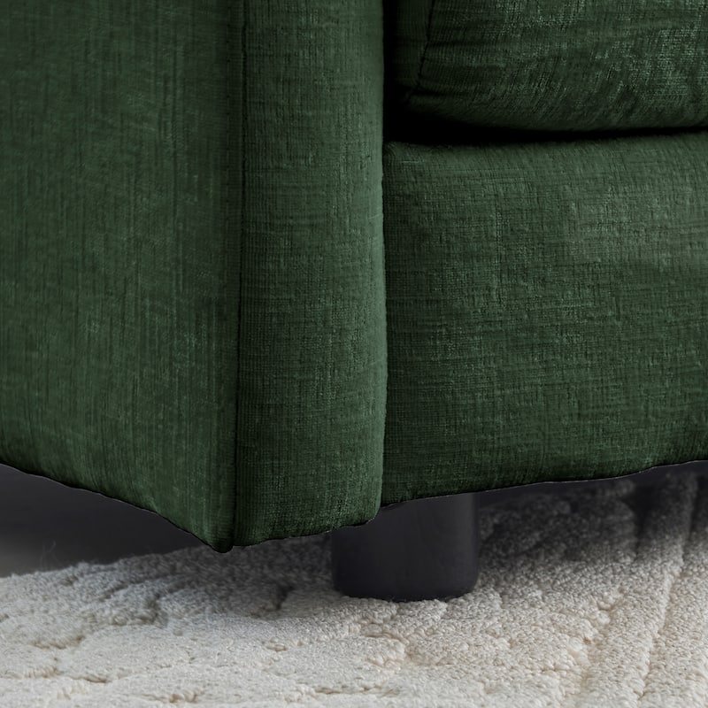 GDFStudio - Thaddeus Three-Seater Chenille Modular Sofa with Arm and Toss Pillows