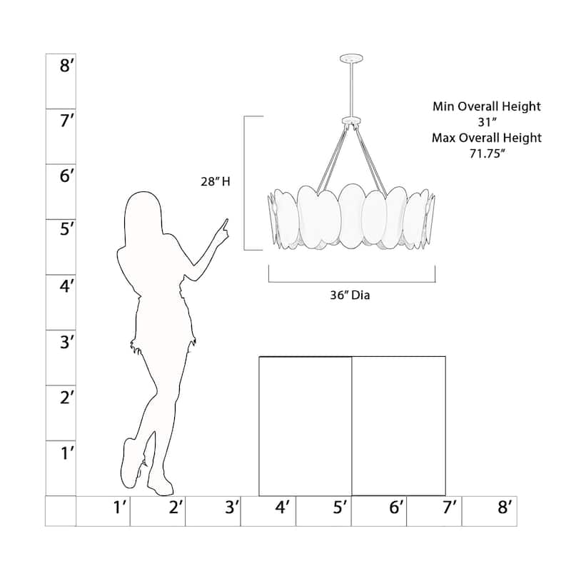 Minka Lavery 1418 Vailen 12 Light 36" Wide Multi Light Pendant