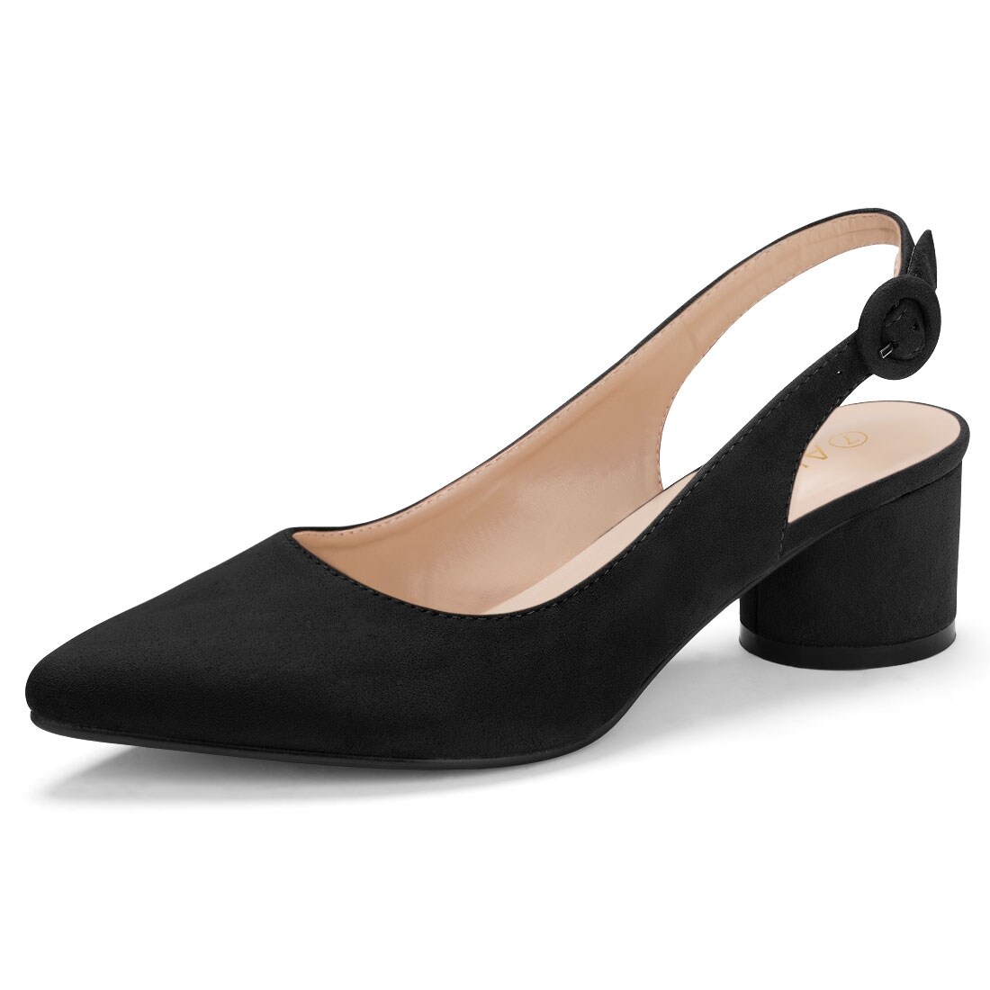 chunky slingback heels