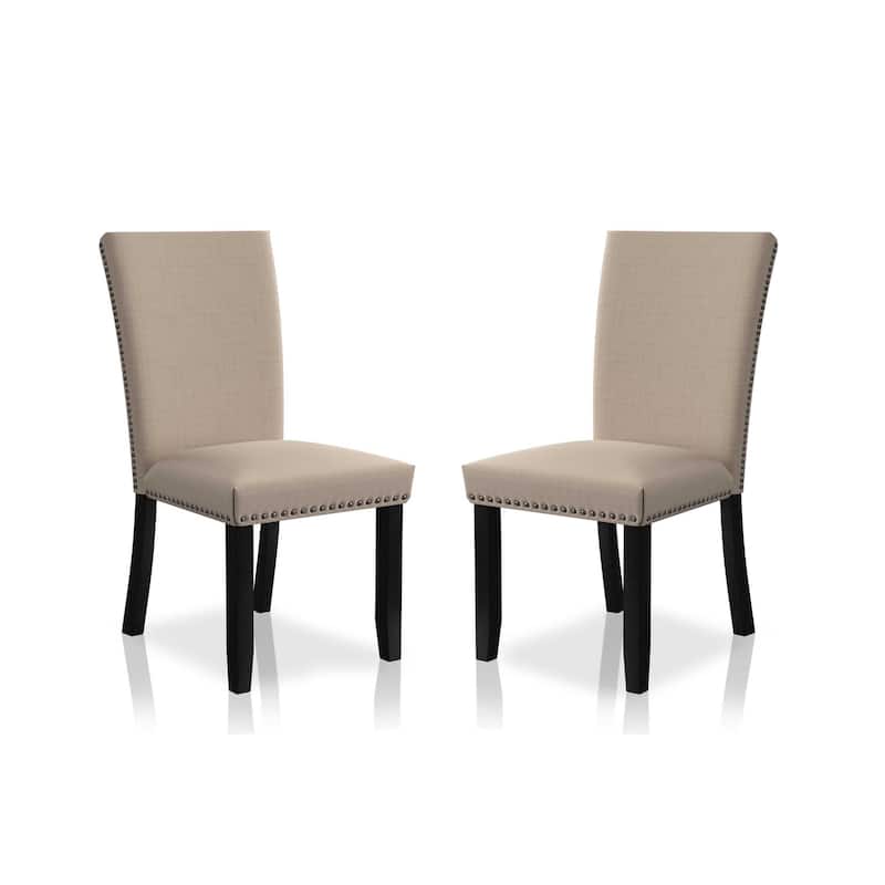 Furniture of America Cots Modern Nailhead Dining Side Chairs (Set of 2)
