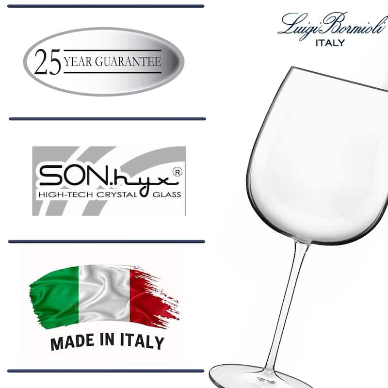 Luigi Bormioli Set of 4 Talismano Burgundy Red Wine Glasses - 25.25 oz.